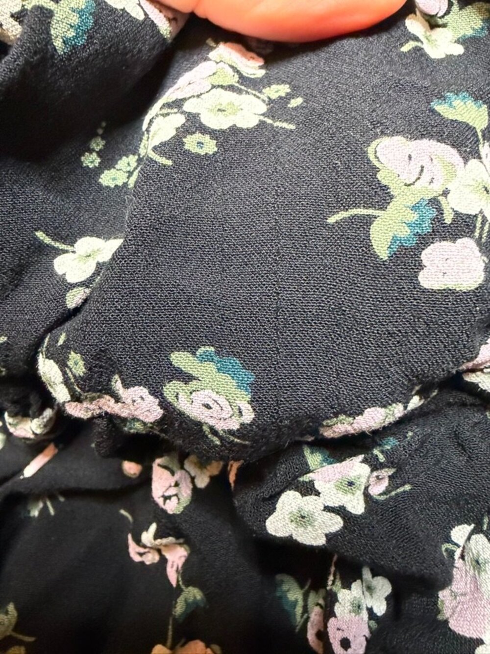 BP. Nordstrom S Black Floral Babydoll Dress | Puff Sleeve V-Neck | Ditsy Floral - Picture 9 of 9